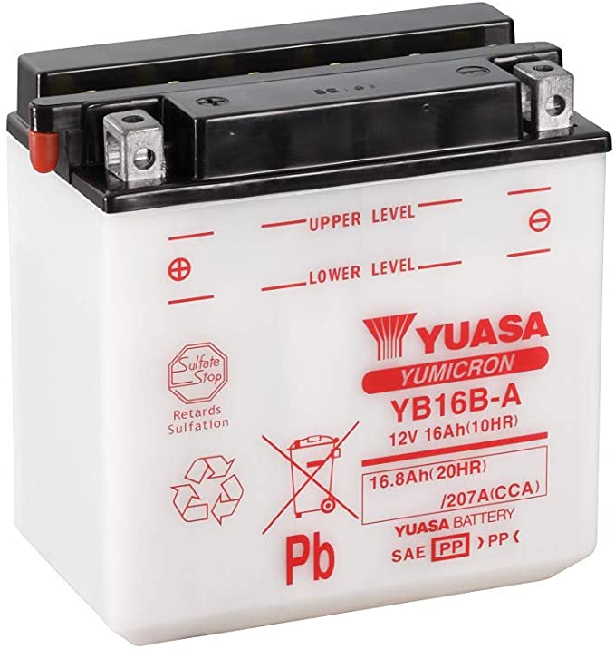 Batteria auto YUASA Moto YB16B A CCA PIOMBO 12V 16Ah 207A